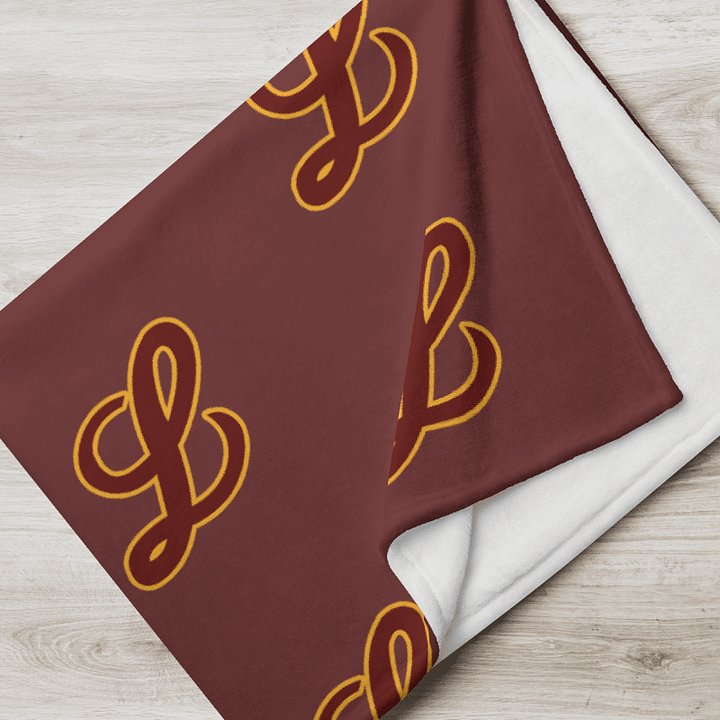 Maroon "L" Pattern Blanket product image (3)