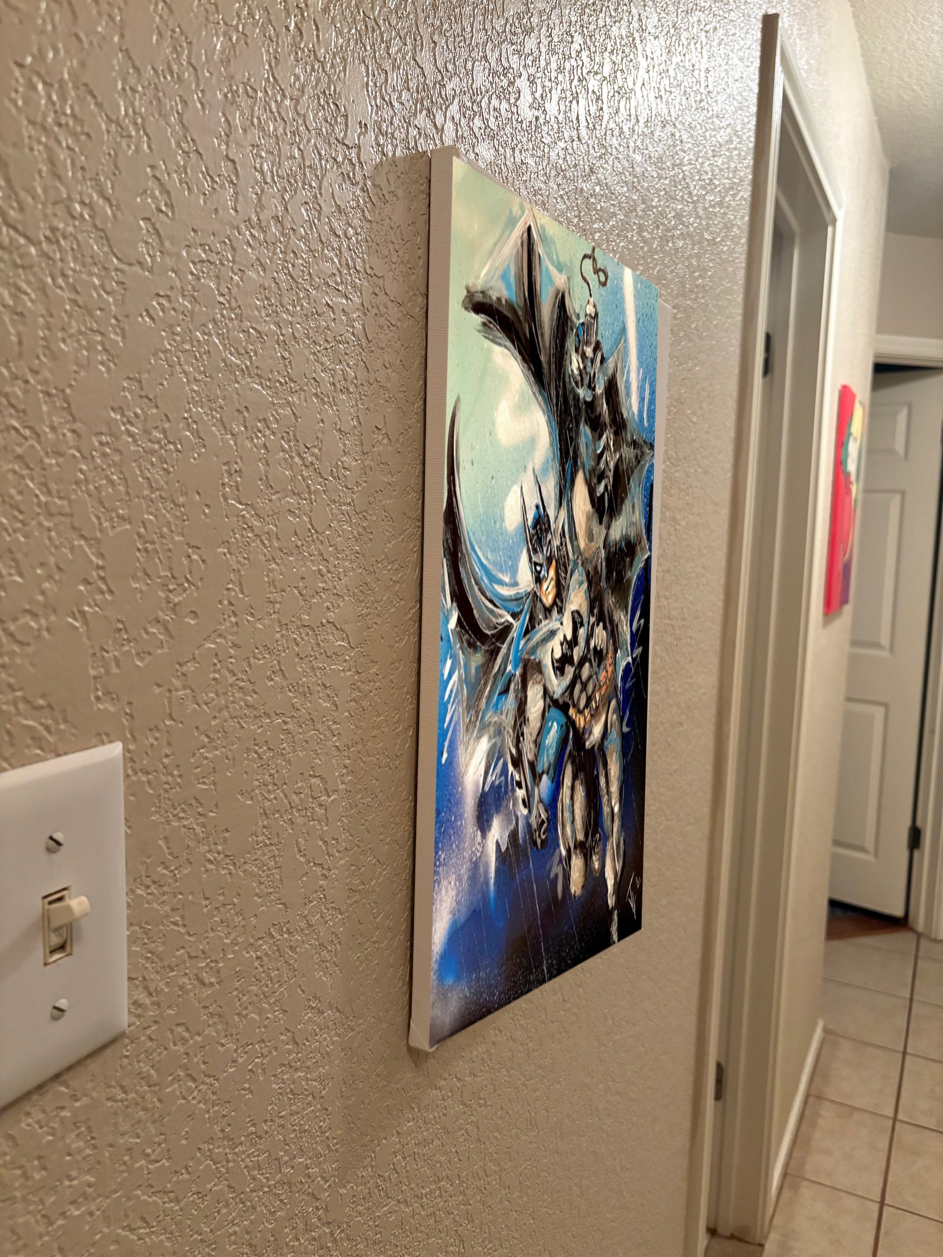 Canvas Prints of Batman Grappling in the Rain product image (7)