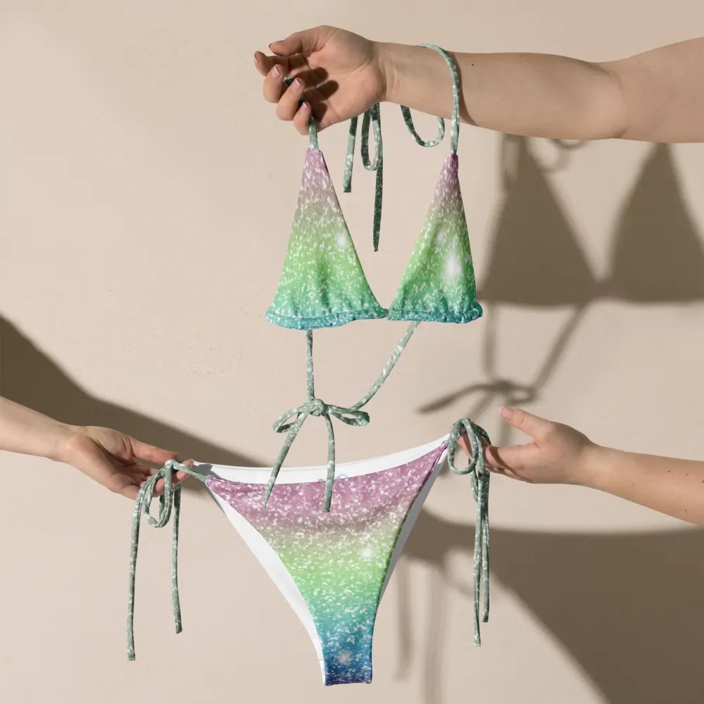 Glitter Unicorn Texture Design String Bikini (9) product image (7)