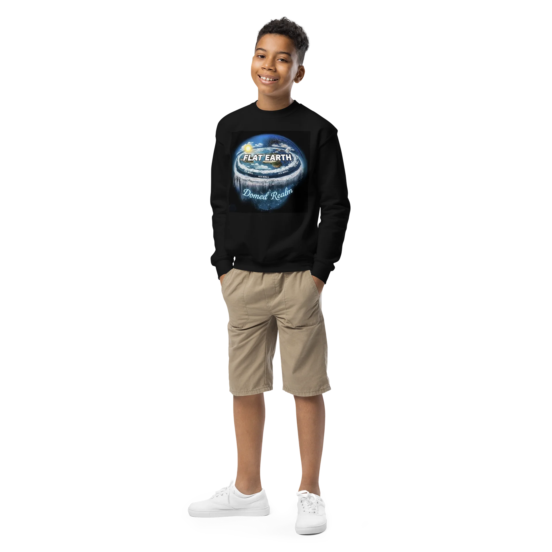 Flat Earth-Domed Realm Youth Sweatshirt product image (1)