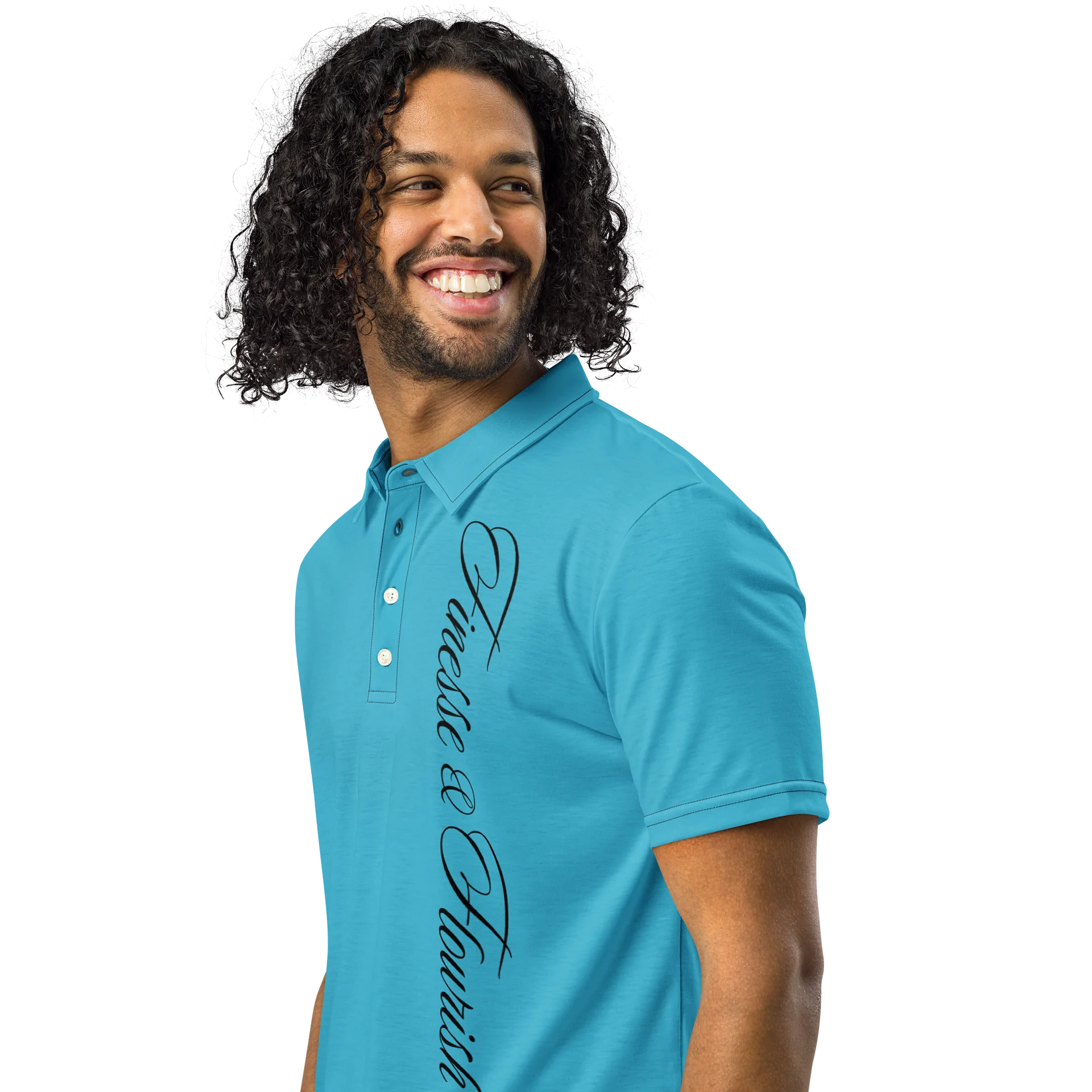 F&F Left Script Slim Fit Polo Shirt (AQ) product image (2)