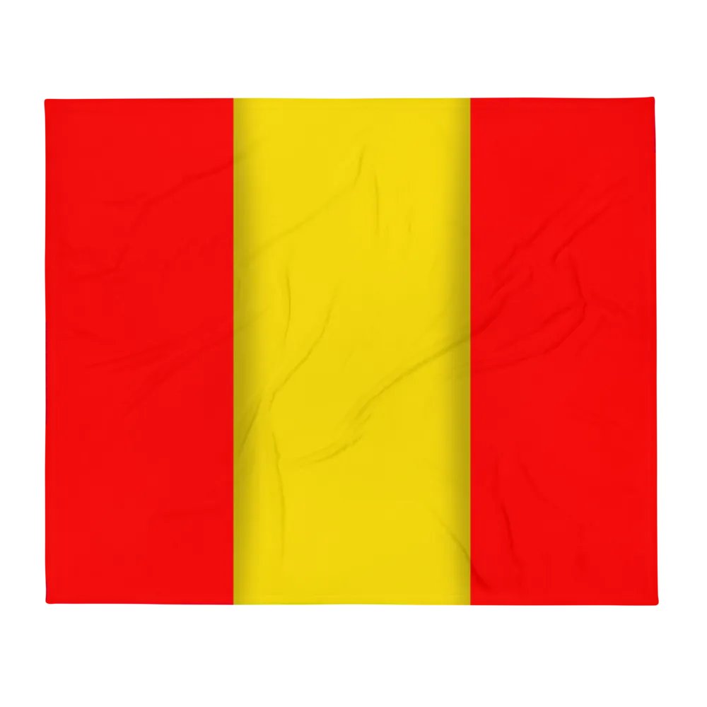 Red Yellow Red Flag Colored Throw Blanket product image (2)