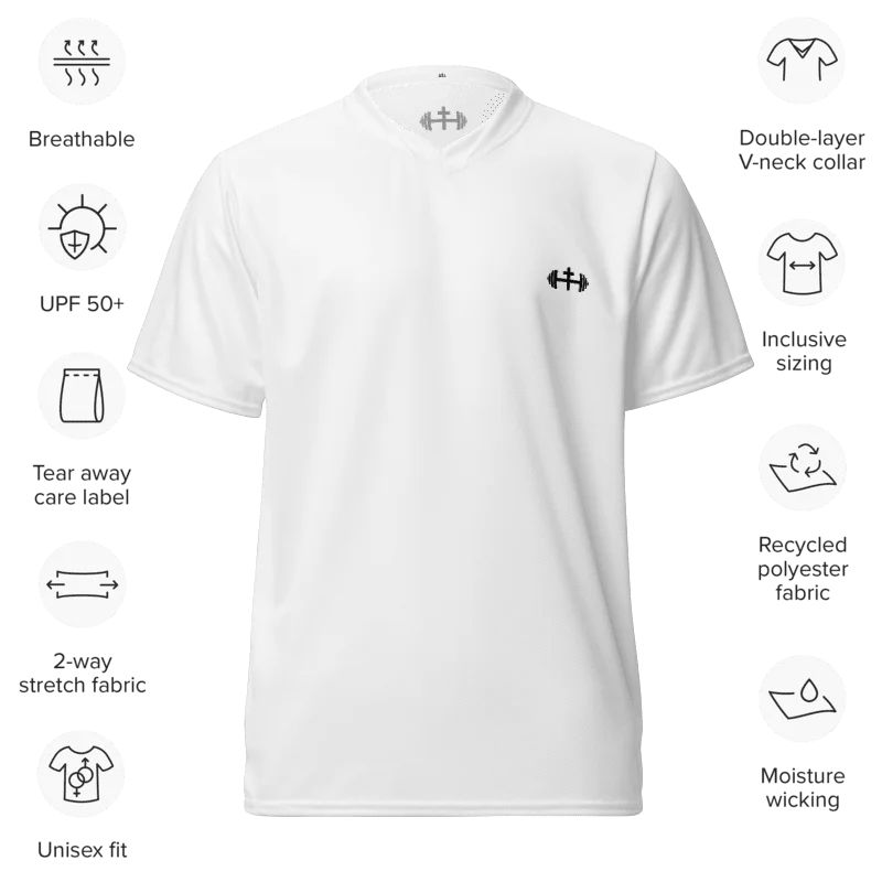 His House Mens Performance V-Neck T-Shirt - White product image (7)
