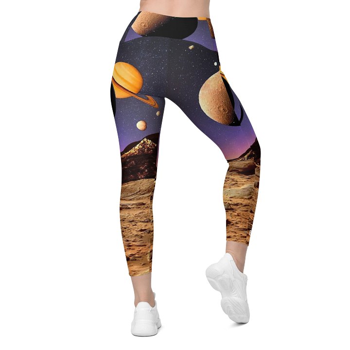 'Floating' Crossover Leggings with Pockets product image (2)
