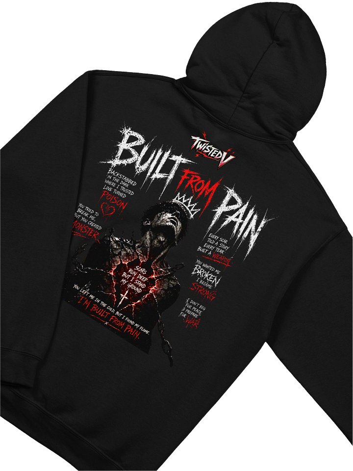 Built from Pain - Twisted V hoddie product image (2)