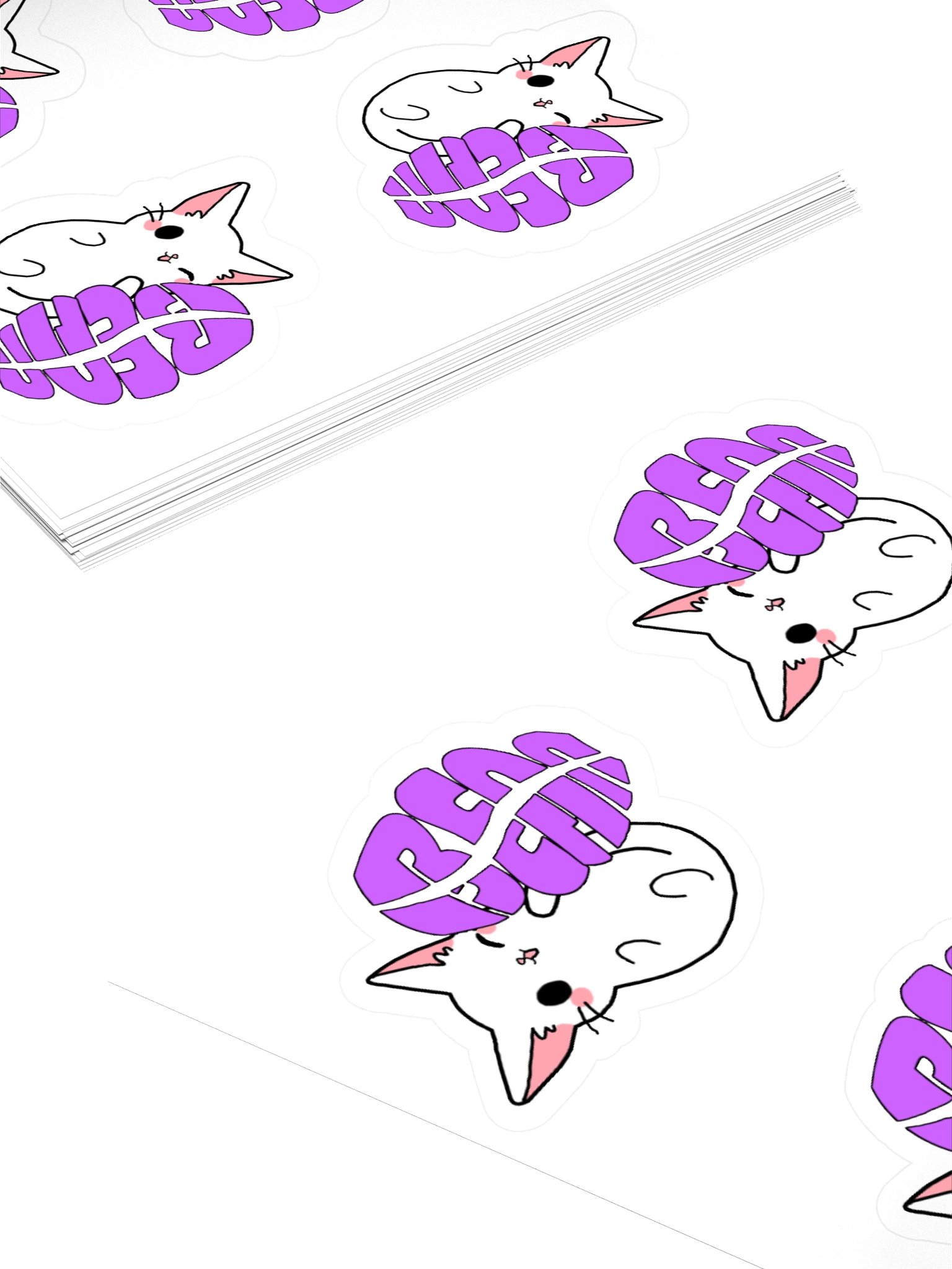 BeanDeLaSpook Cat Nap Logo Kiss Cut Stickers product image (12)