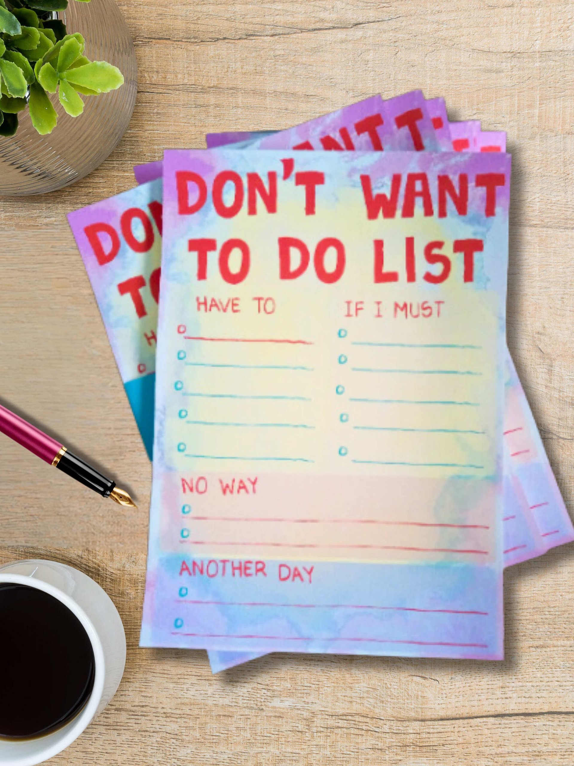 Funny 'Don't Want To Do' List Notepad: A5 Chore Planner product image (2)