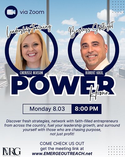 Your next breakthrough could be one conversation away.

Join us this Monday at 8:00 PM (EST) for another powerful EMERGE Powe...
