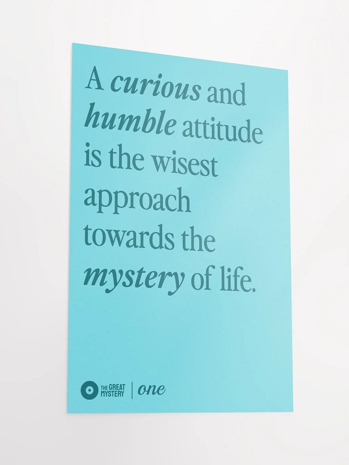 The Curious and Humble Poster (Cyan) product image (4)