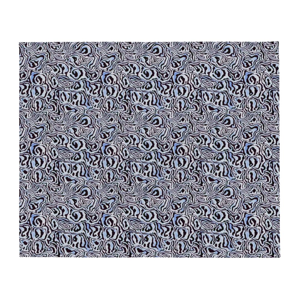 Blue Black Snake Pattern Blanket product image (2)