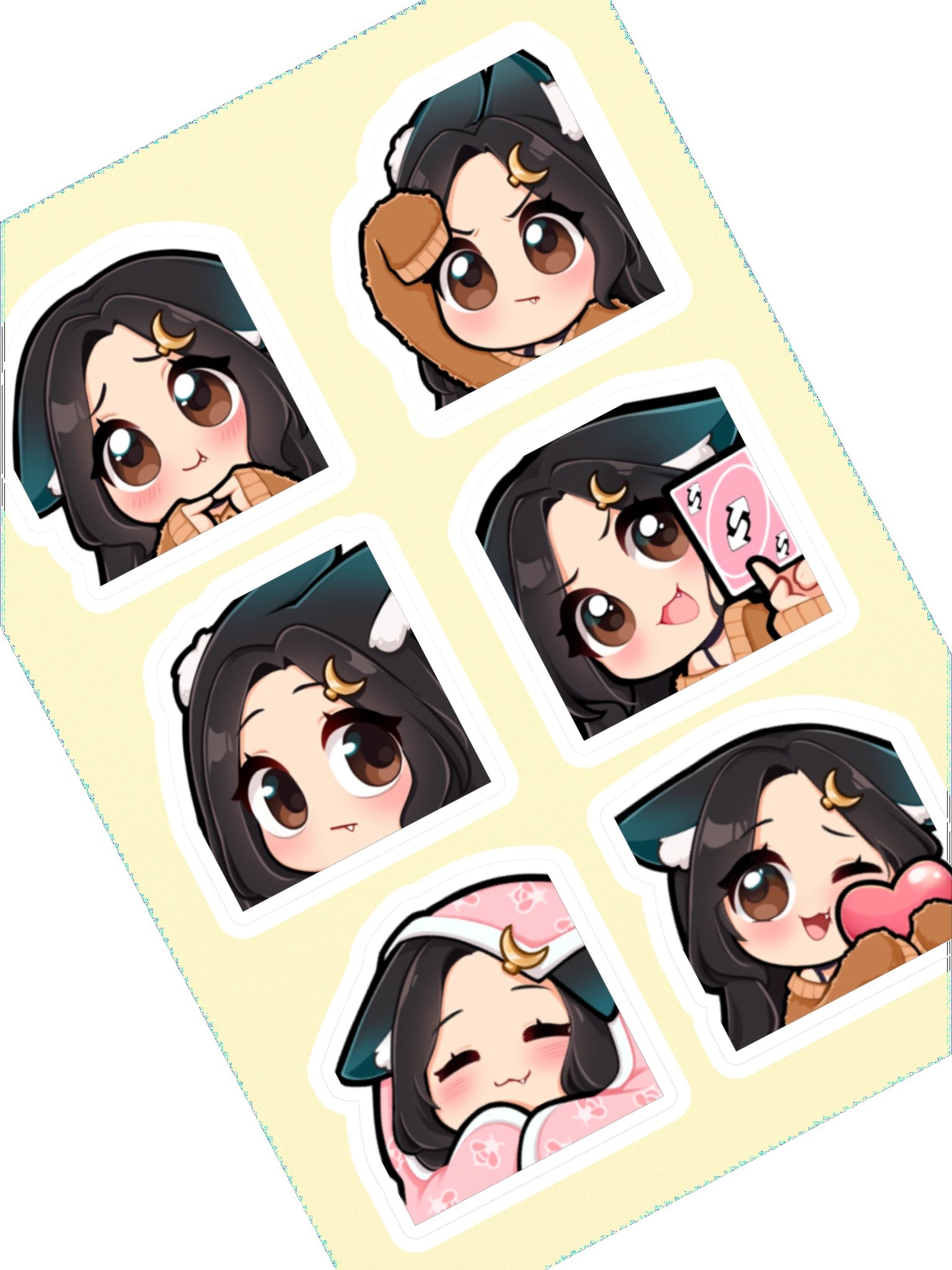 oc emote sticker sheet product image (1)