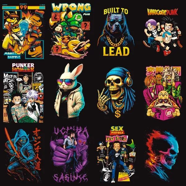 Halftone Pack Pro V1: 100 Urban Streetwear Designs product image (6)