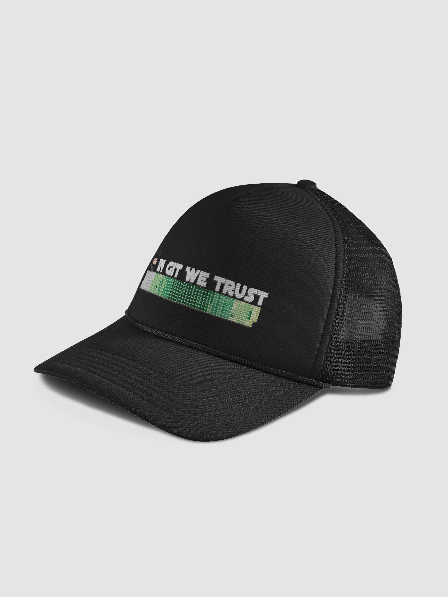Git Commit Heatmap – In Git we trust Trucker Cap product image (4)