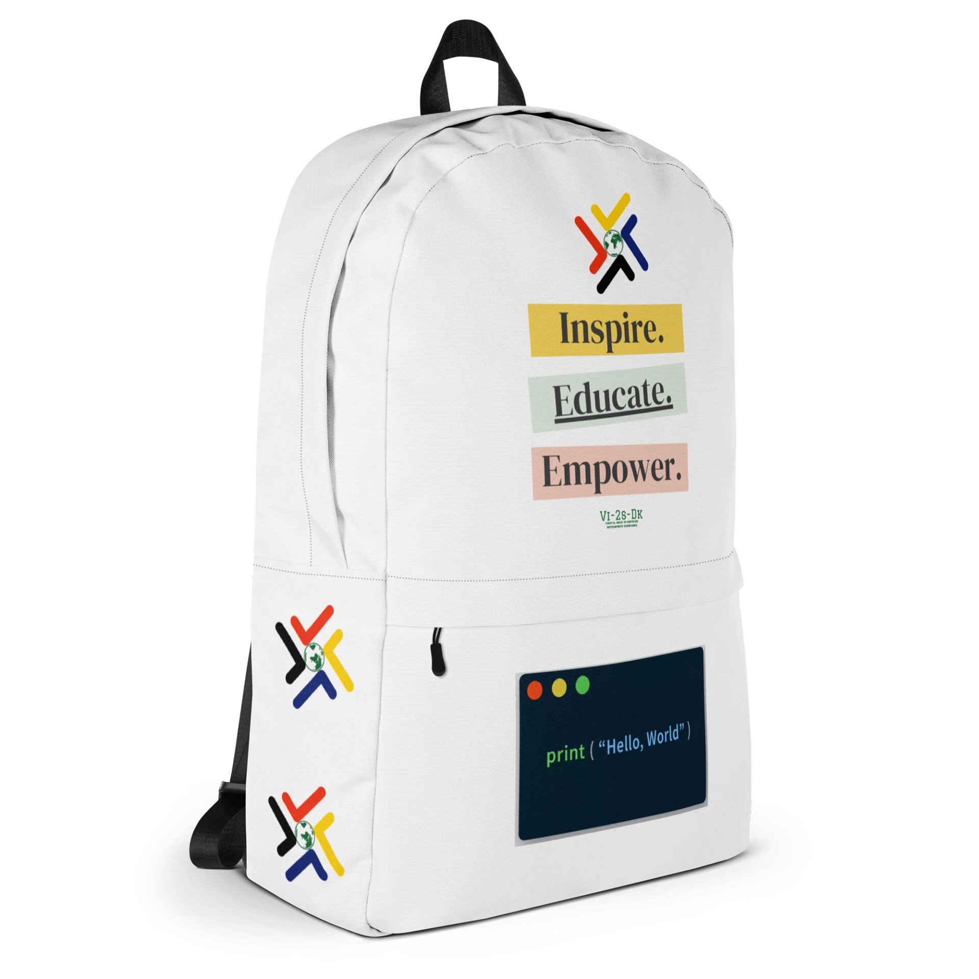 Code-Inspired All-Over Print Backpack product image (4)