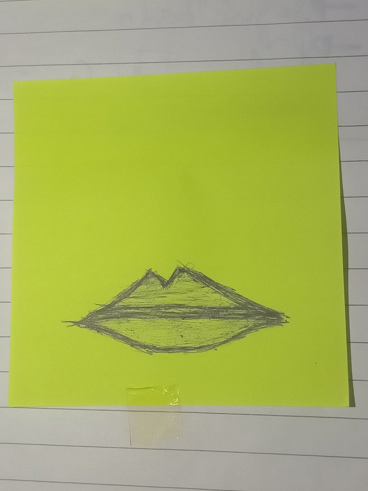 Lips (hand drawn sticky note art) product image (1)