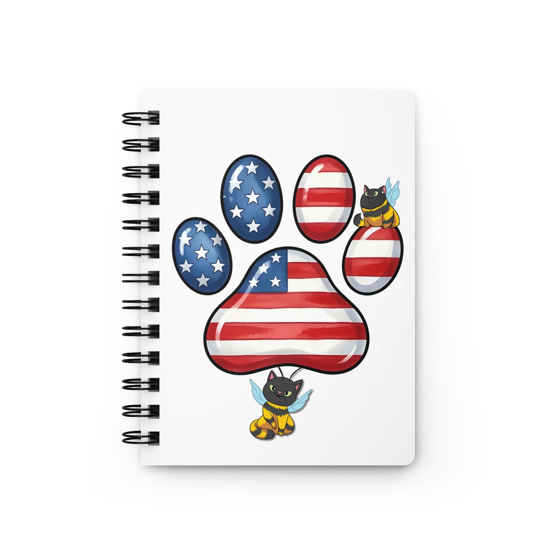 Patriotic Paw Print Spiral Journal product image (1)