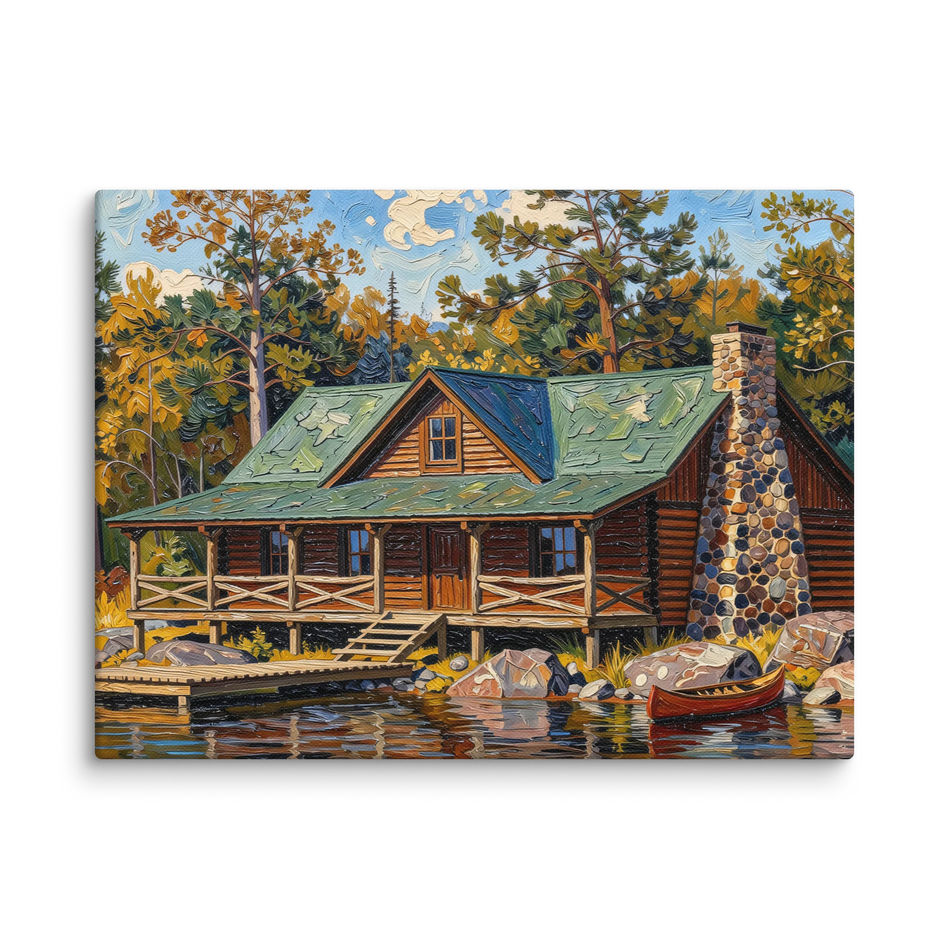 Great Camp on the Lake Canvas Print product image (1)