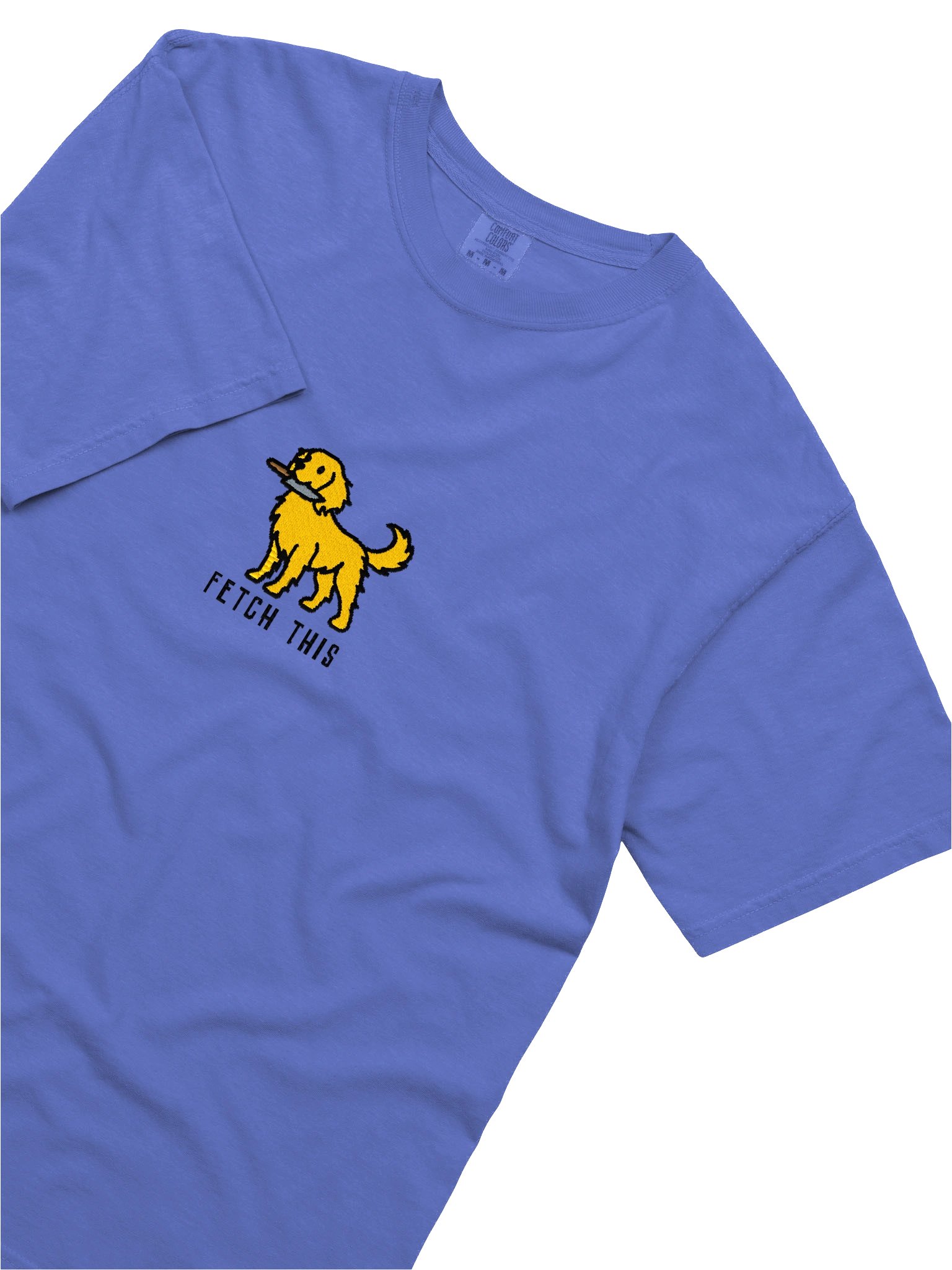 Fetch This Funny Chibi-Style Embroidered T-Shirt for Golden Retriever(Yellow) Owners product image (19)