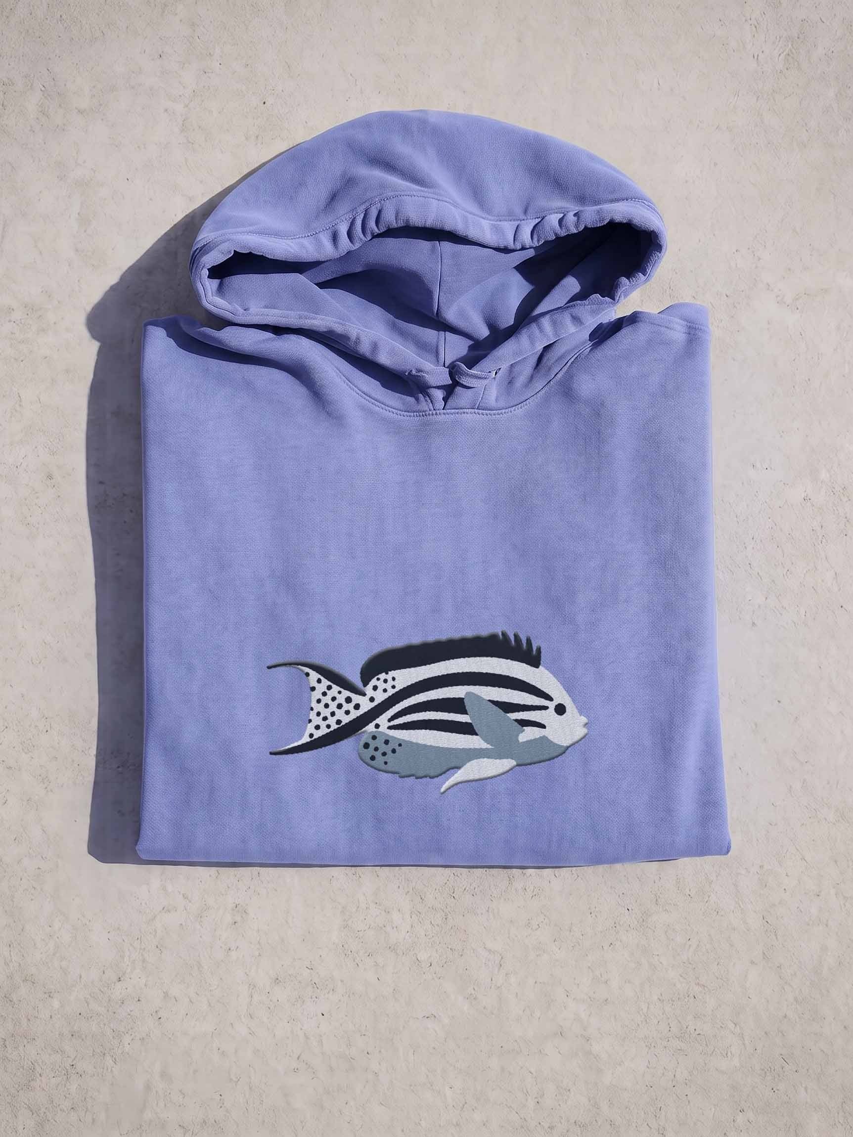 Lamarck's Angelfish Embroidered Hoodie | Saltwater Reef Aquarium Fish & Ocean Lover Apparel product image (1)