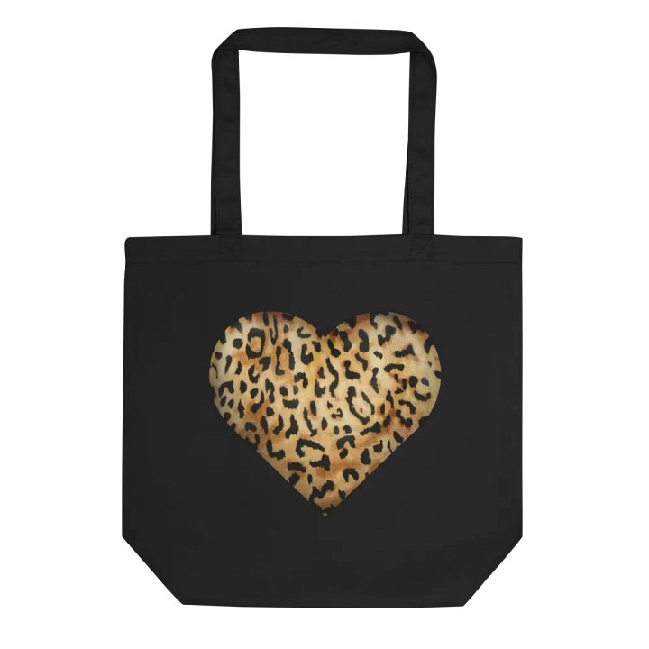Leopard Skin Heart in Orange Gold - Tote Bag product image (2)