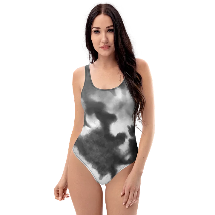 His House Womens One Piece Swimsuit - B&W Tie Dye product image (1)
