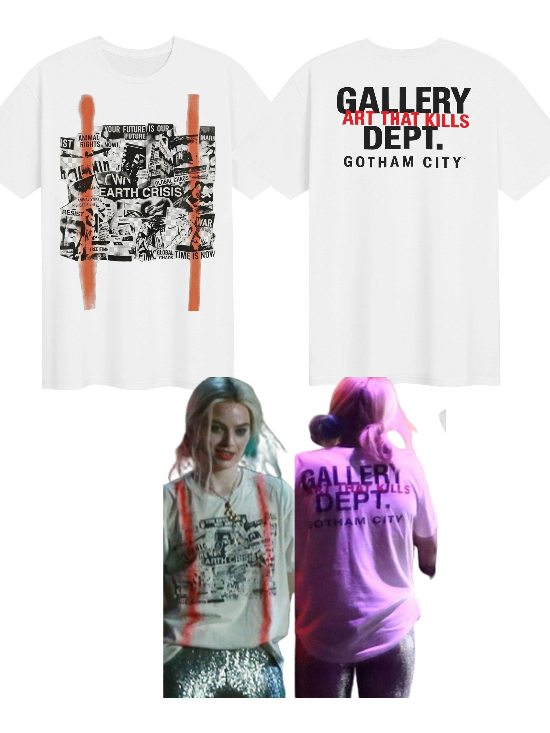 Harley Quinn Gotham City Gallery Dept Unisex 2-Sided T-Shirt product image (1)