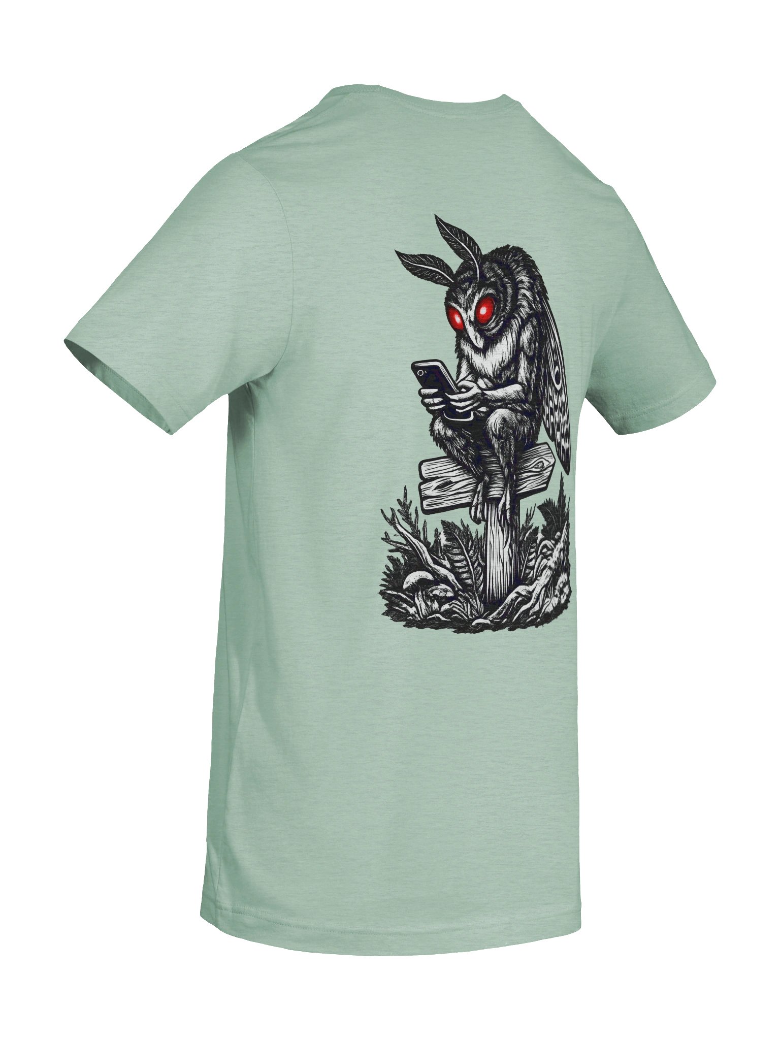 MOBILE MOTHMAN W/ FRONT LOGO SUPER SOFT T-SHIRT (HEATHERED COLORS PT.1) product image (10)