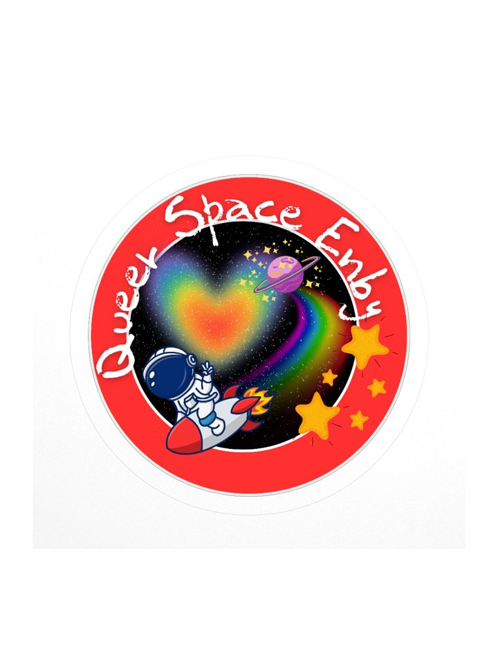 Queer Space Enby Circle Sticker product image (1)
