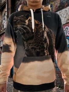Leopard Mentality™ Rain Leopard All-Over Print Streetwear Hoodie product image (2)