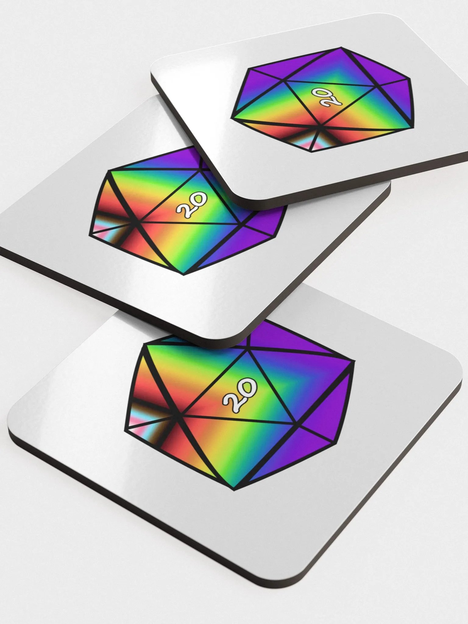 Pride D20 Dice - Coaster product image (5)
