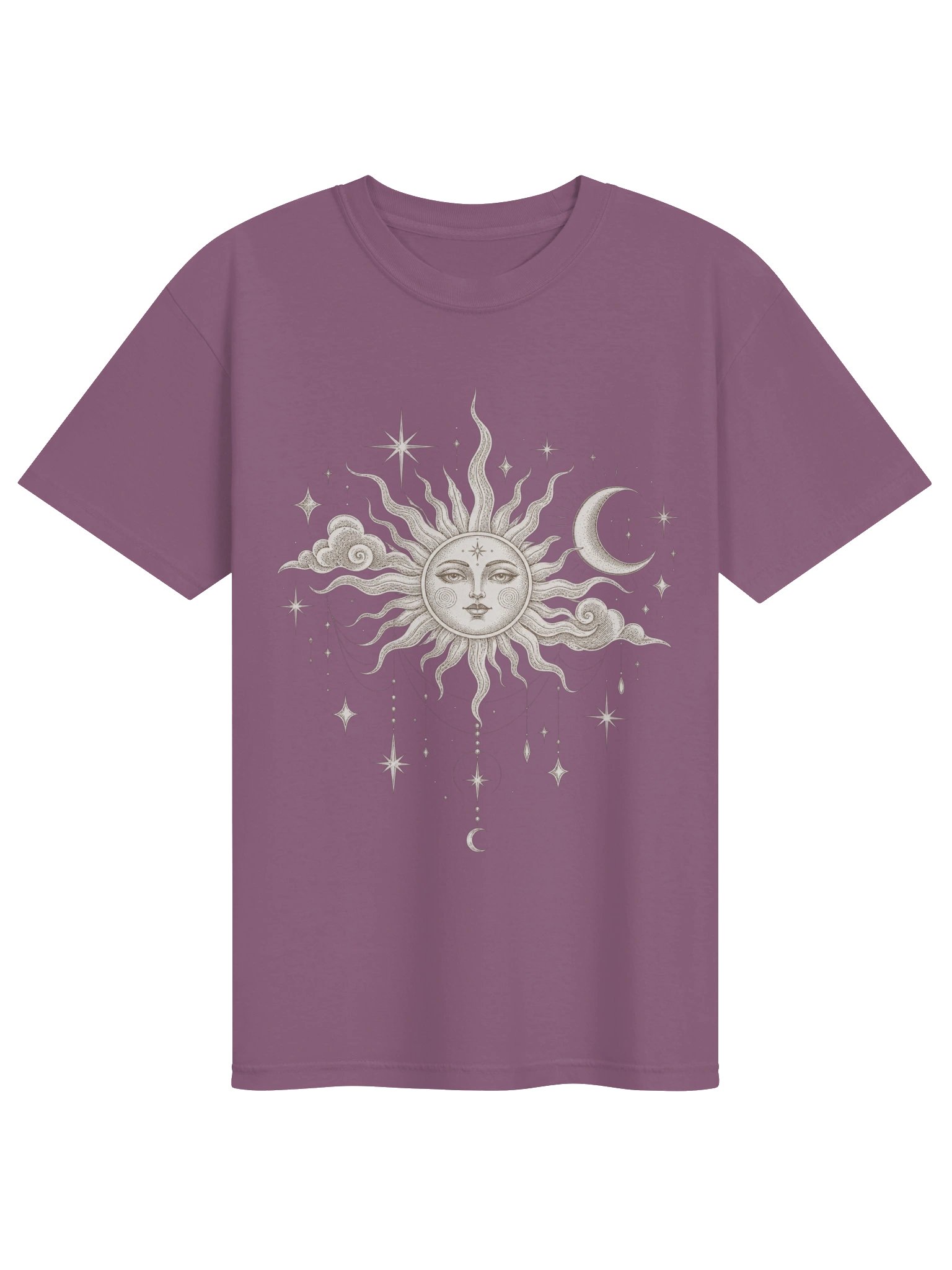 Celestial Sun & Moon Graphic Tee | Vintage Mystical Astrology Shirt product image (2)