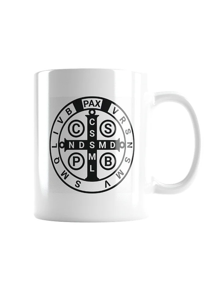 Mug de Protection "Le Sceau Intérieur" – Saint Benoît (Noir & Blanc) product image (5)