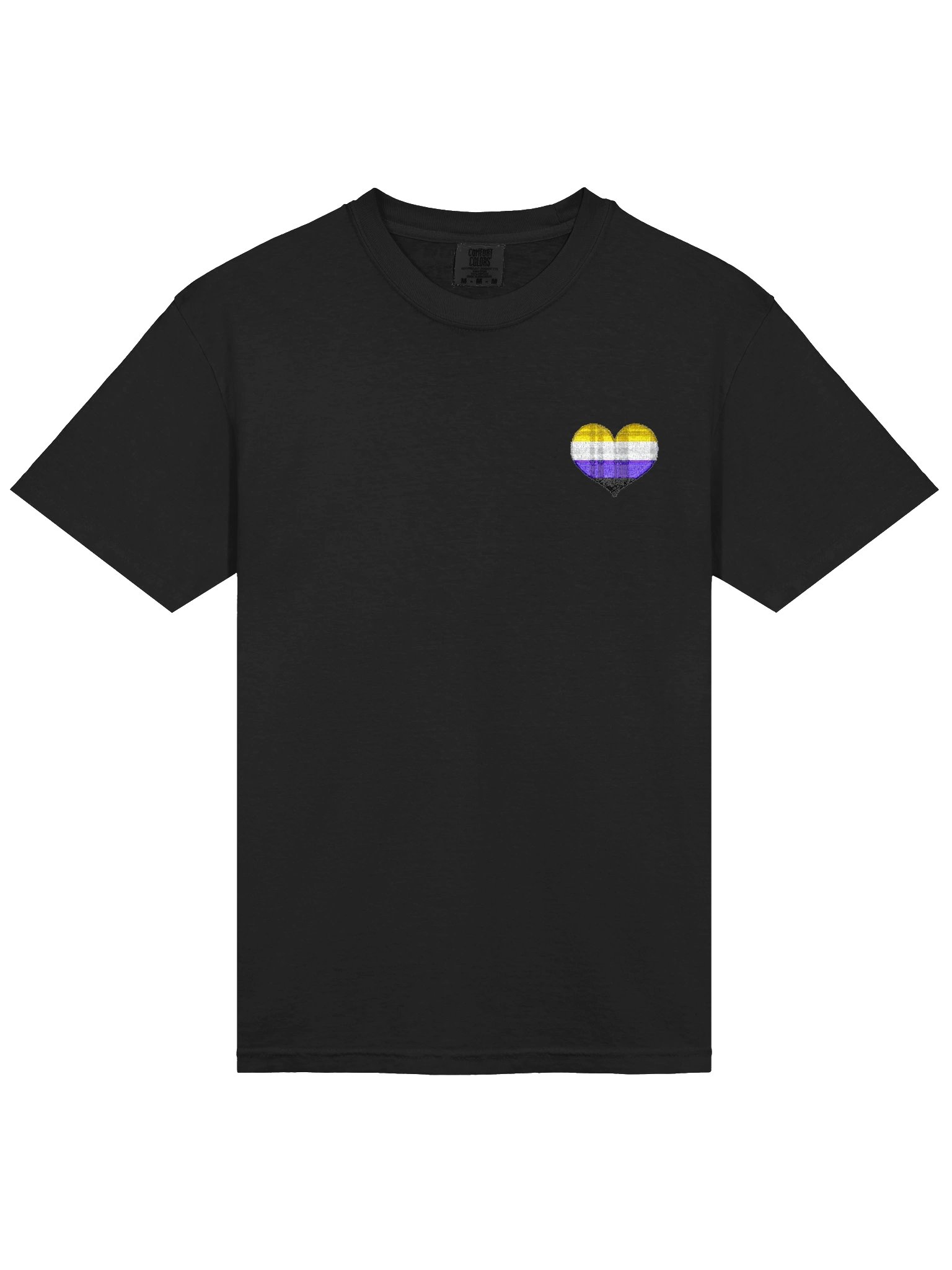 NonBinary Pride Flannel Heart Tee product image (3)