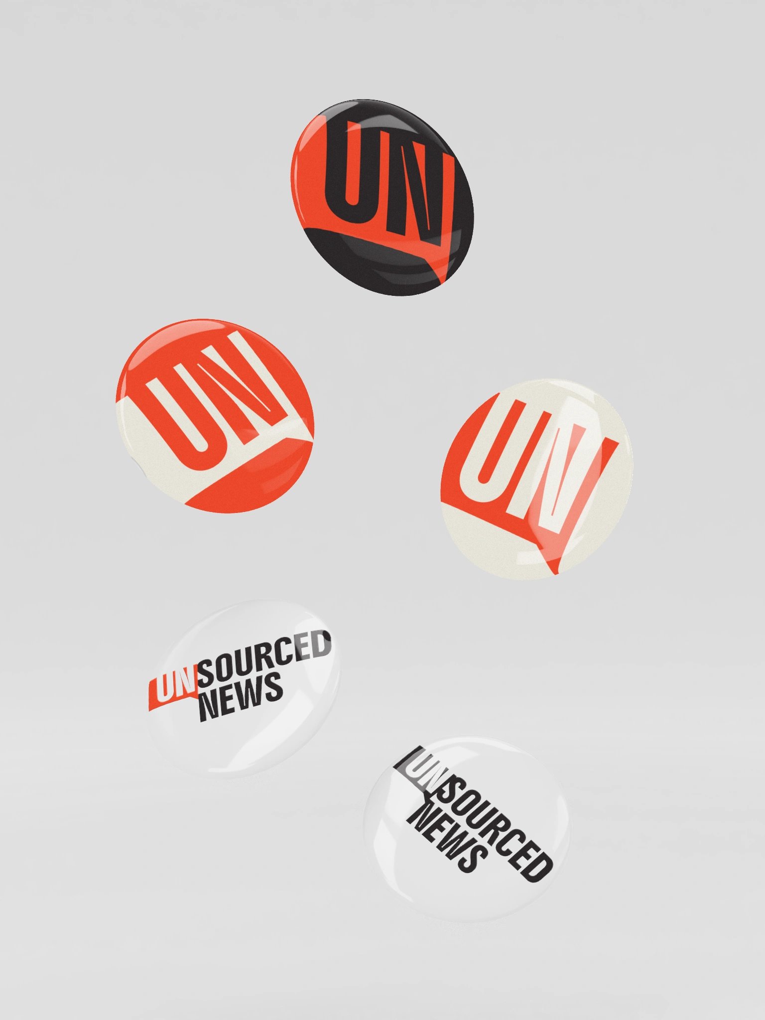 Unsourced News Logo Pin Button Set (5 Pack) product image (5)