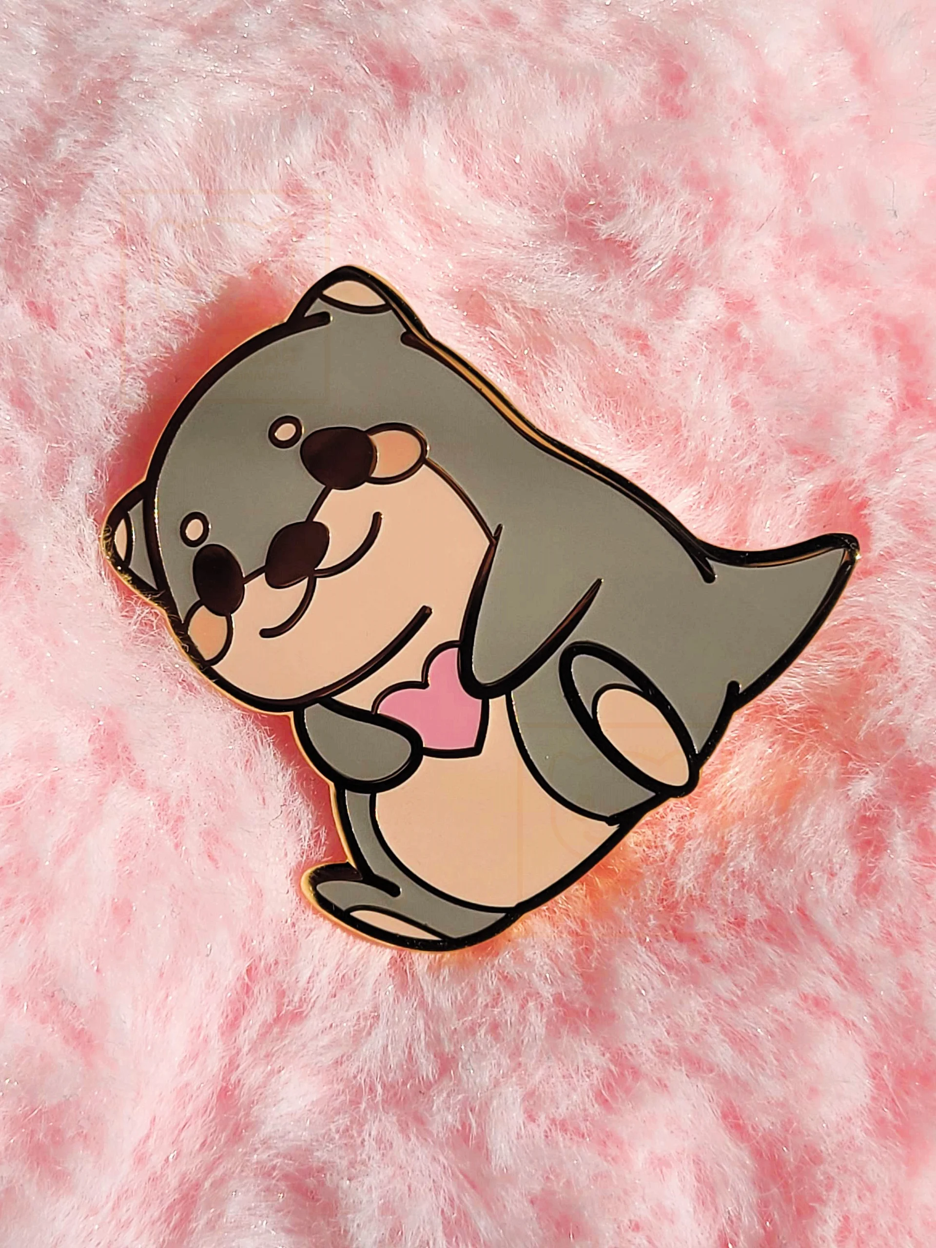 Chubby Love Otter Enamel Pin product image (2)
