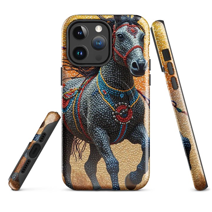 Beaded Horse Red Medalion iPhone® MagSafe® Tough Case product image (1)