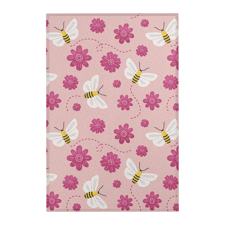 Little Pink Bees Area Rug product image (1)