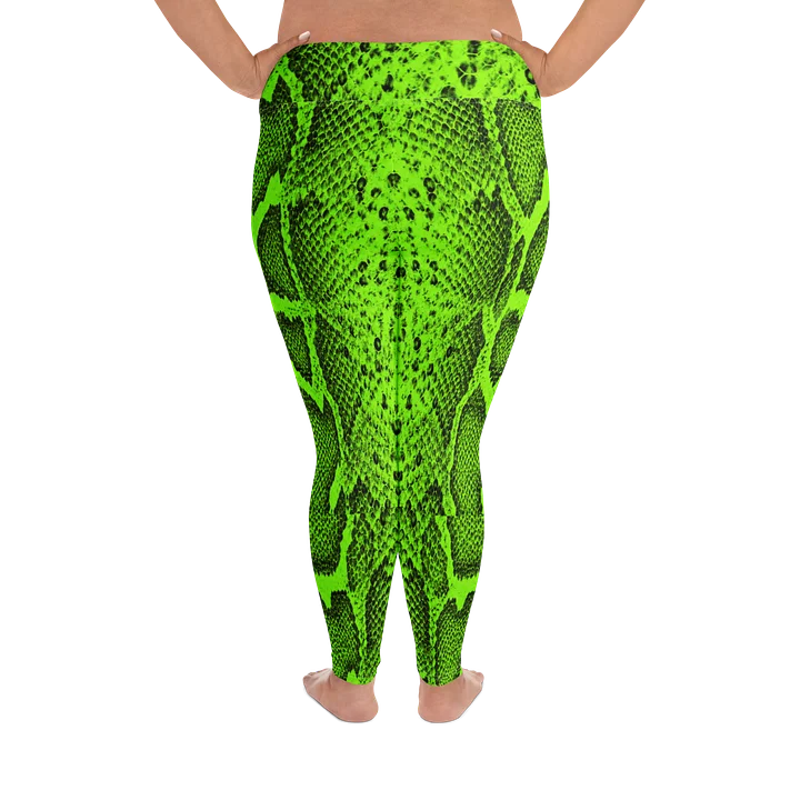 Lime Green Snake Skin Plus Size Legging product image (2)