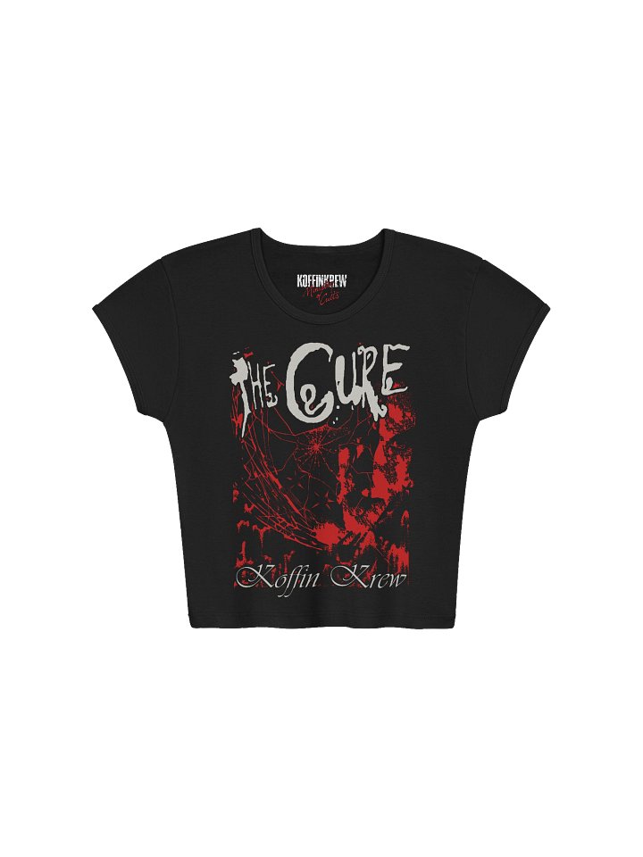 The Cure Retro Womens Ribbed Baby Tee Crop Top product image (1)