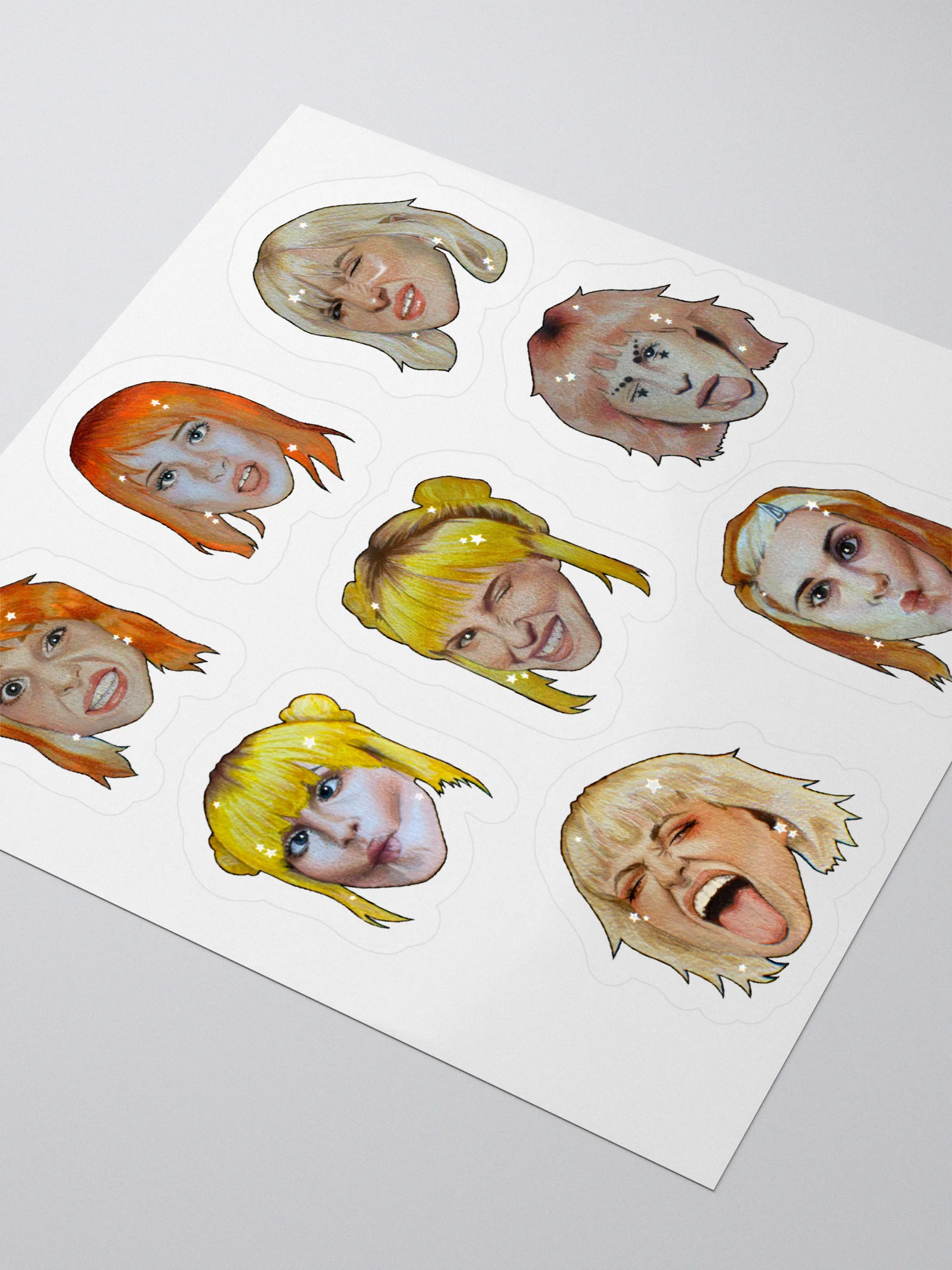 yelyah expressions sticker sheet! product image (5)