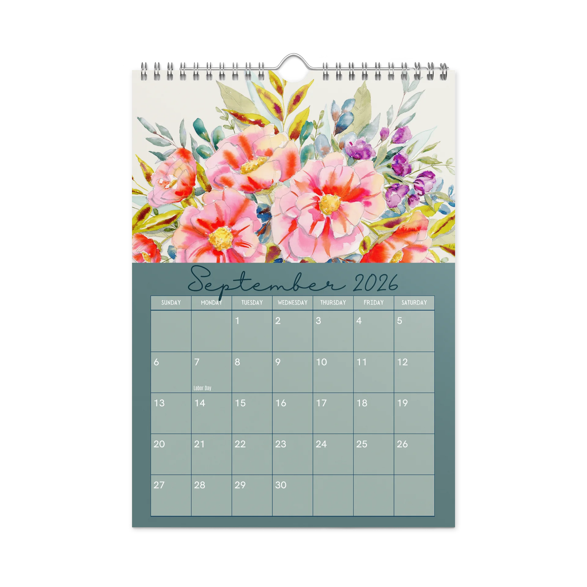 Bloom Through the Seasons: A Watercolor Calendar (July 2026 - June 2027) product image (9)
