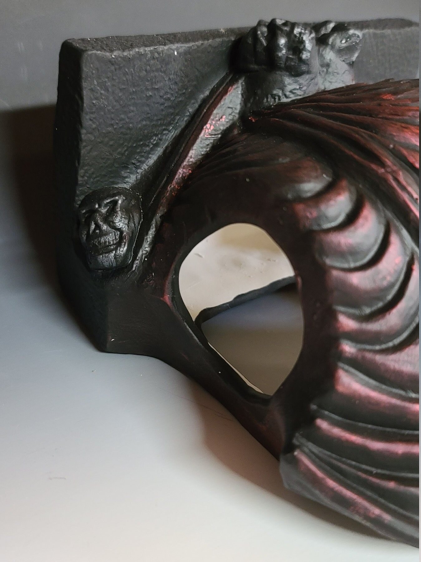 Curtain rod holders. Set of drapery rod ends, Skull product image (5)