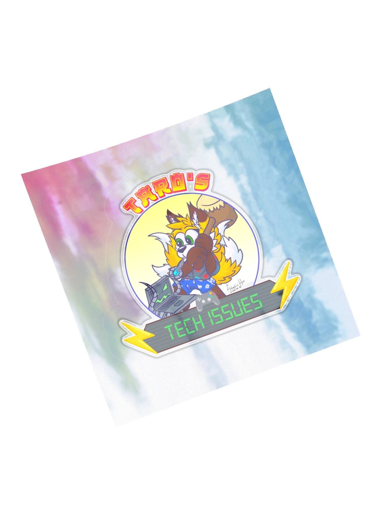 Taro's Tech Issues Holographic Sticker product image (5)