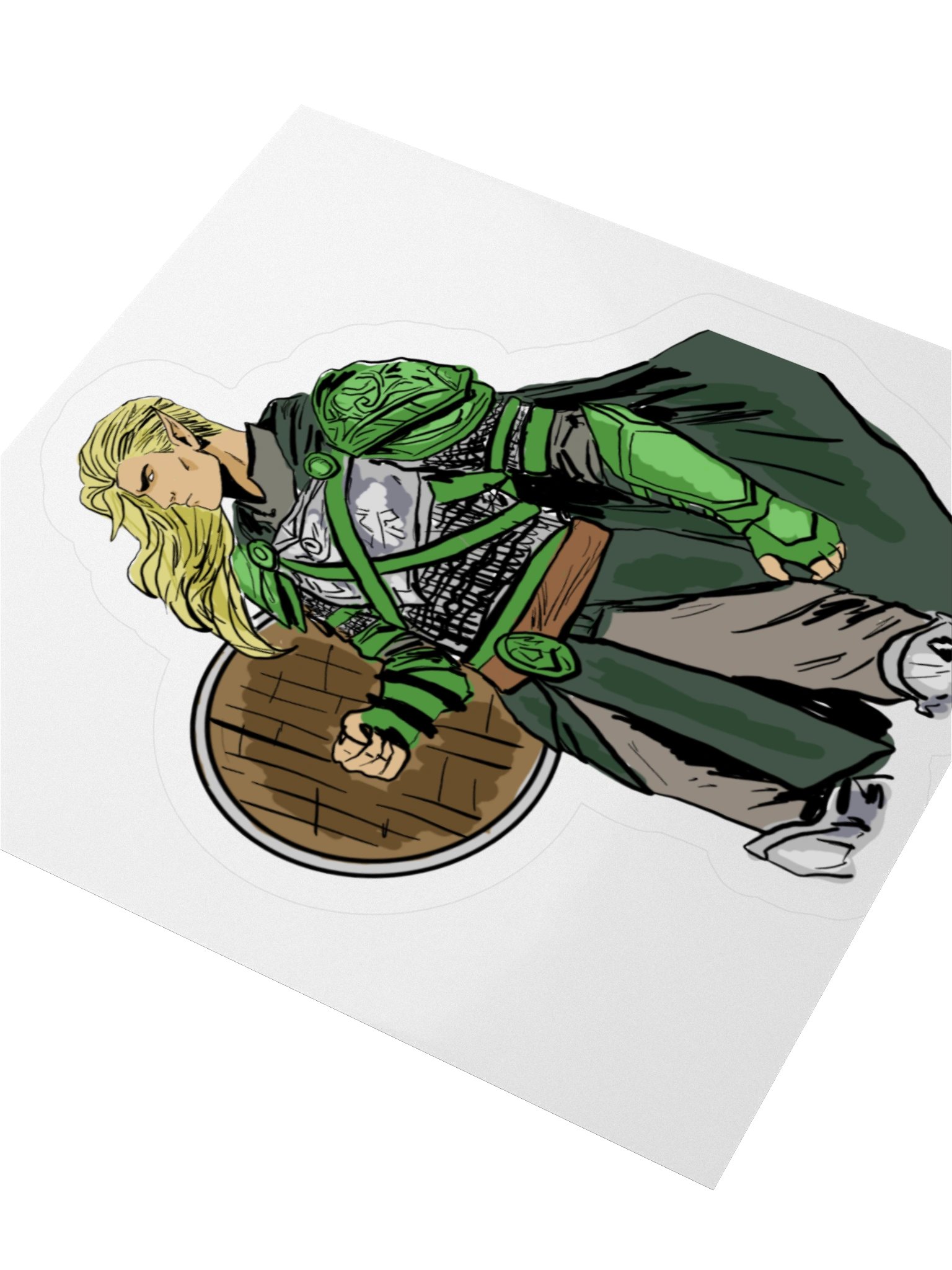 Elven Paladin Sticker product image (7)