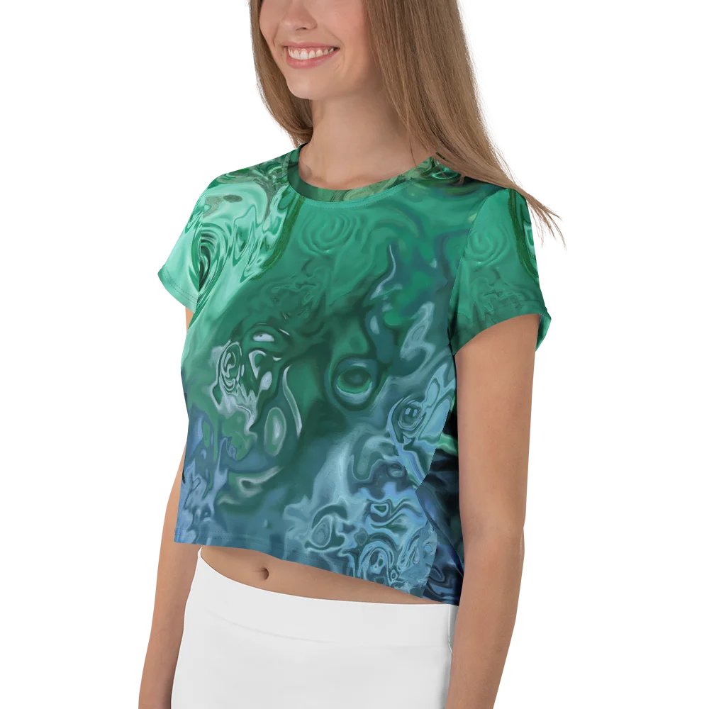 Emerald Serenity Crop Tee product image (3)