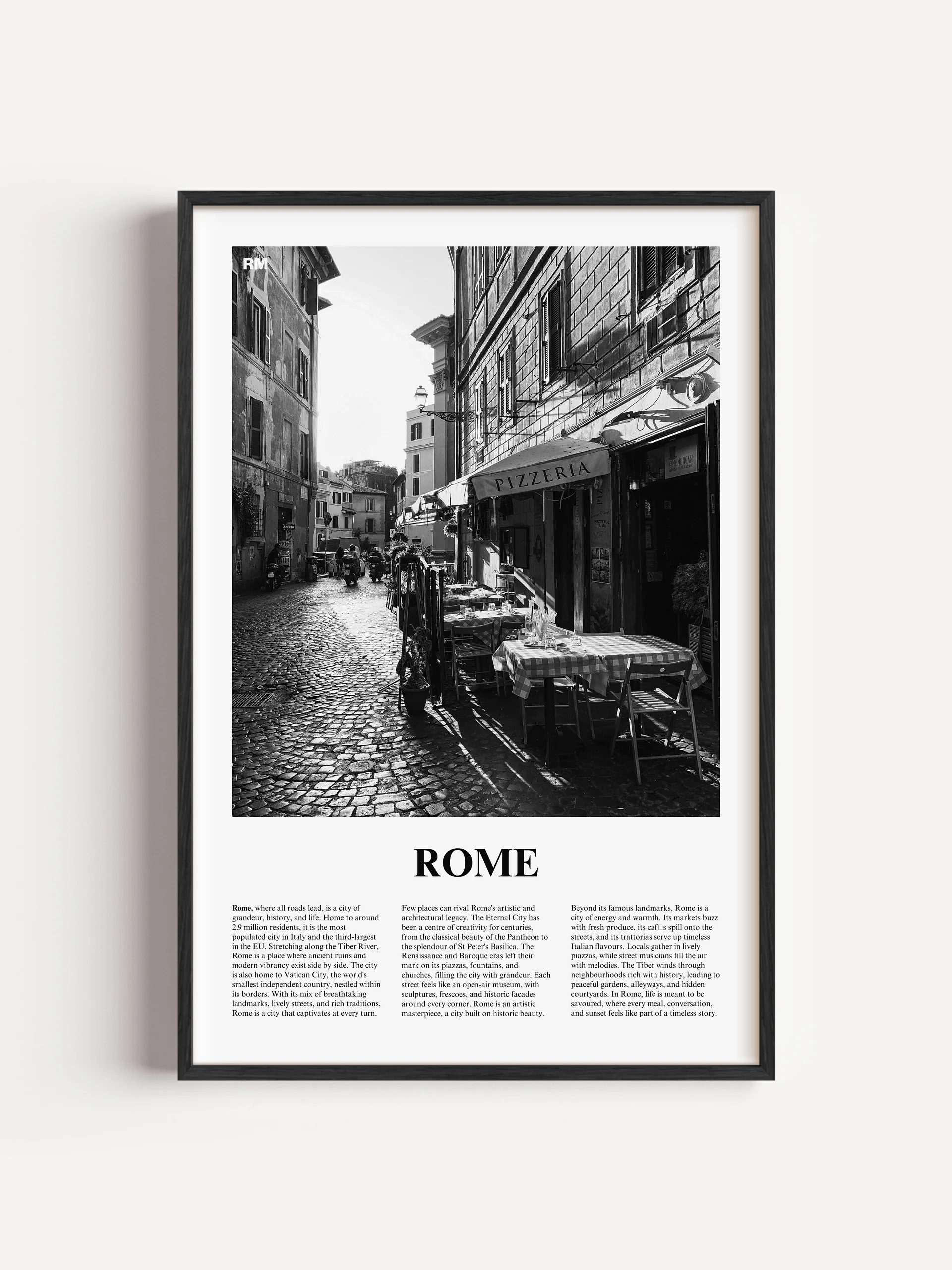 Rome 05 Newspaper Poster | Framed product image (1)