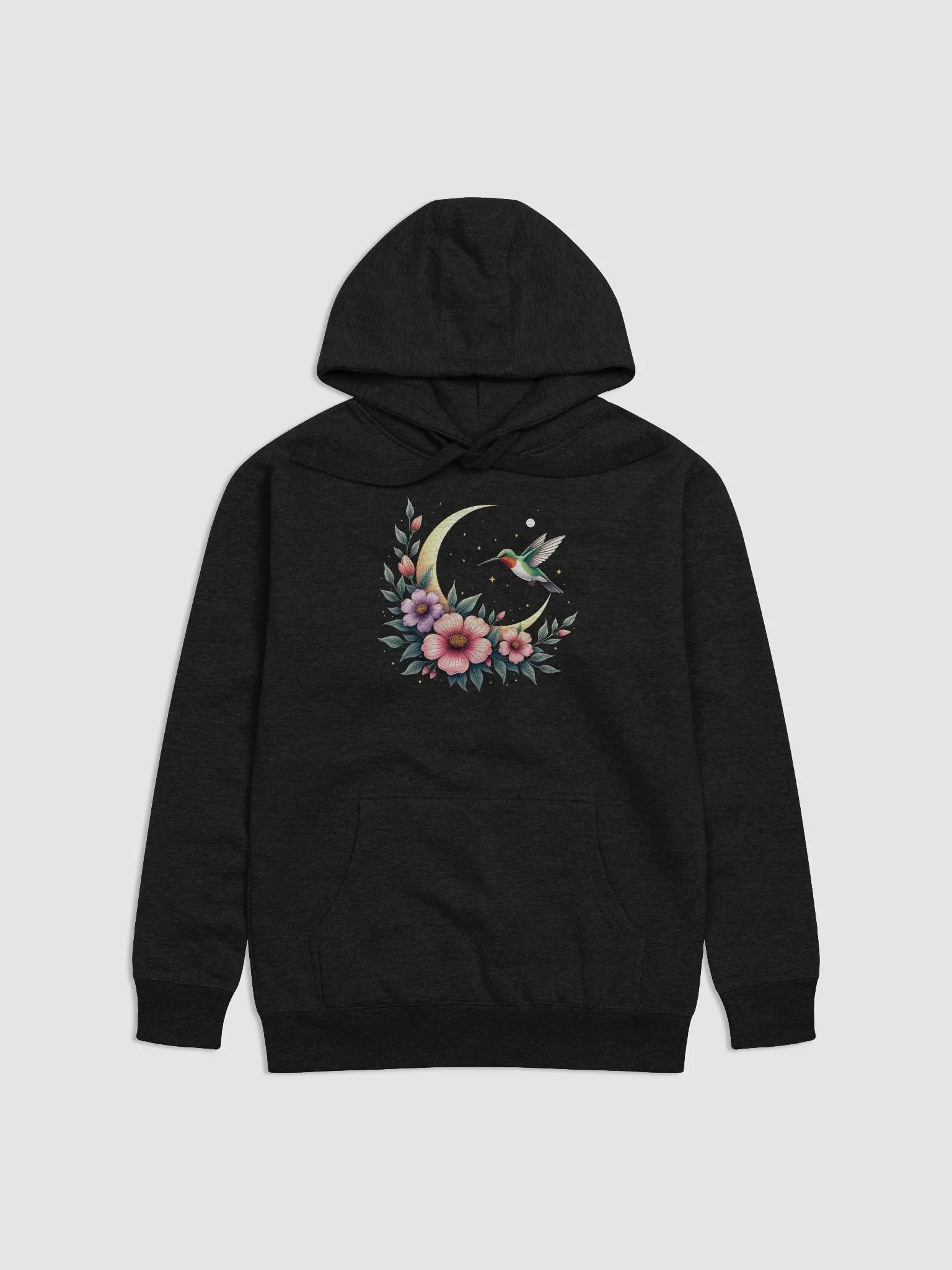 Celestial Hummingbird with Moon and Floral Bloom Design product image (4)