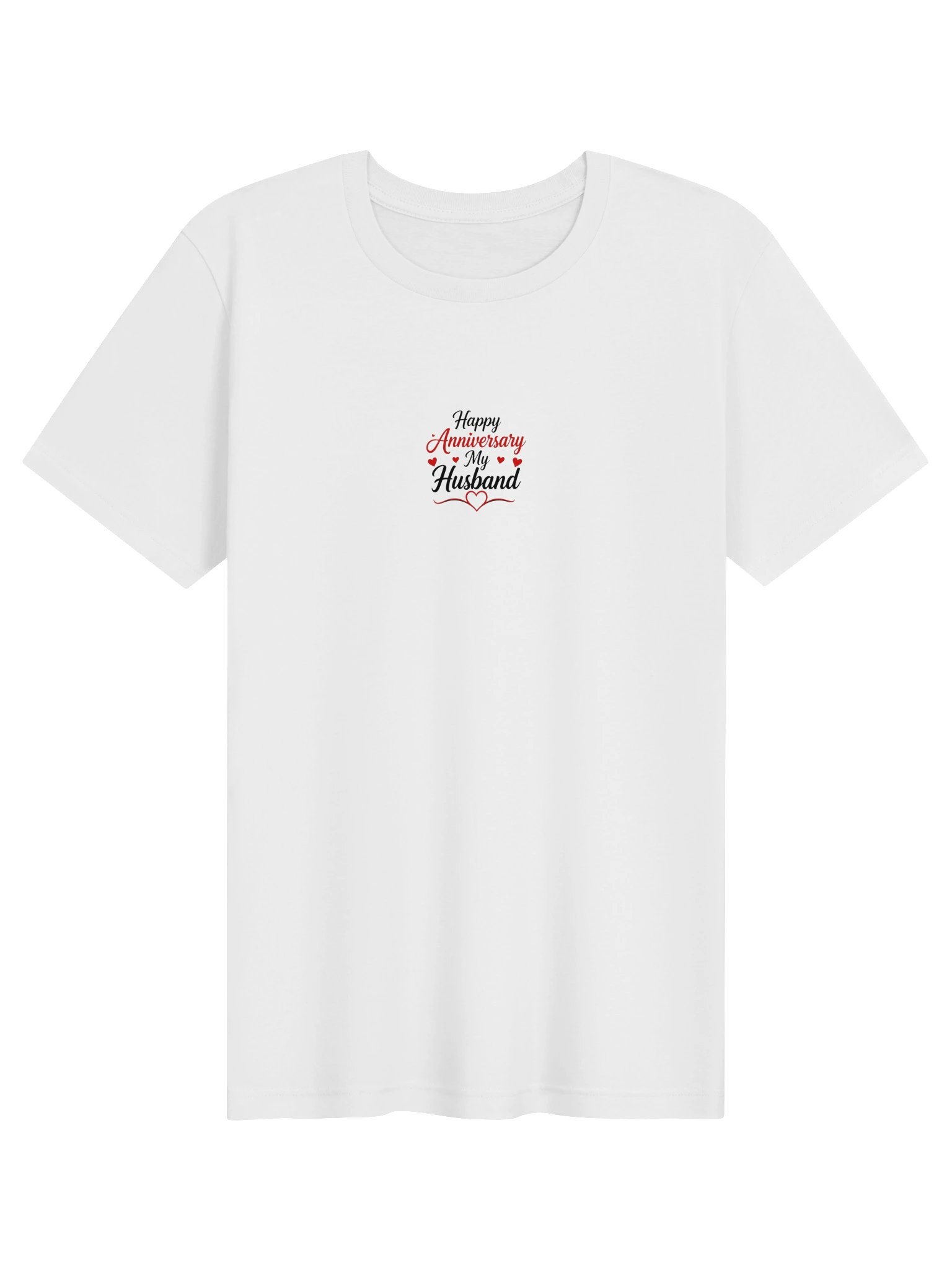 Happy Anniversary My Husband T-Shirt - Red Script product image (1)