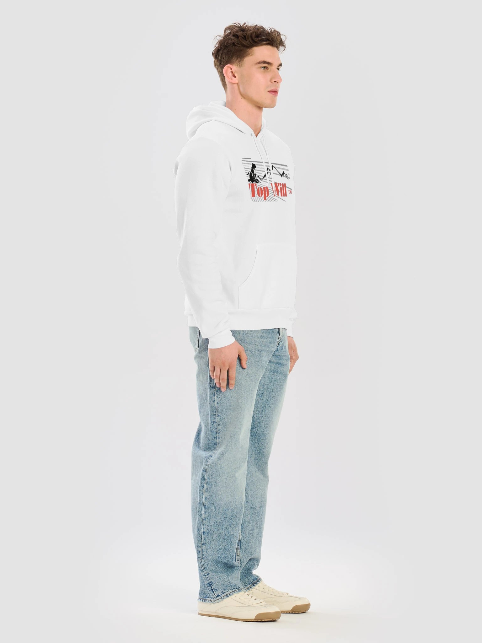 Top Will ™ White & Red Spectrum Hoodie product image (7)