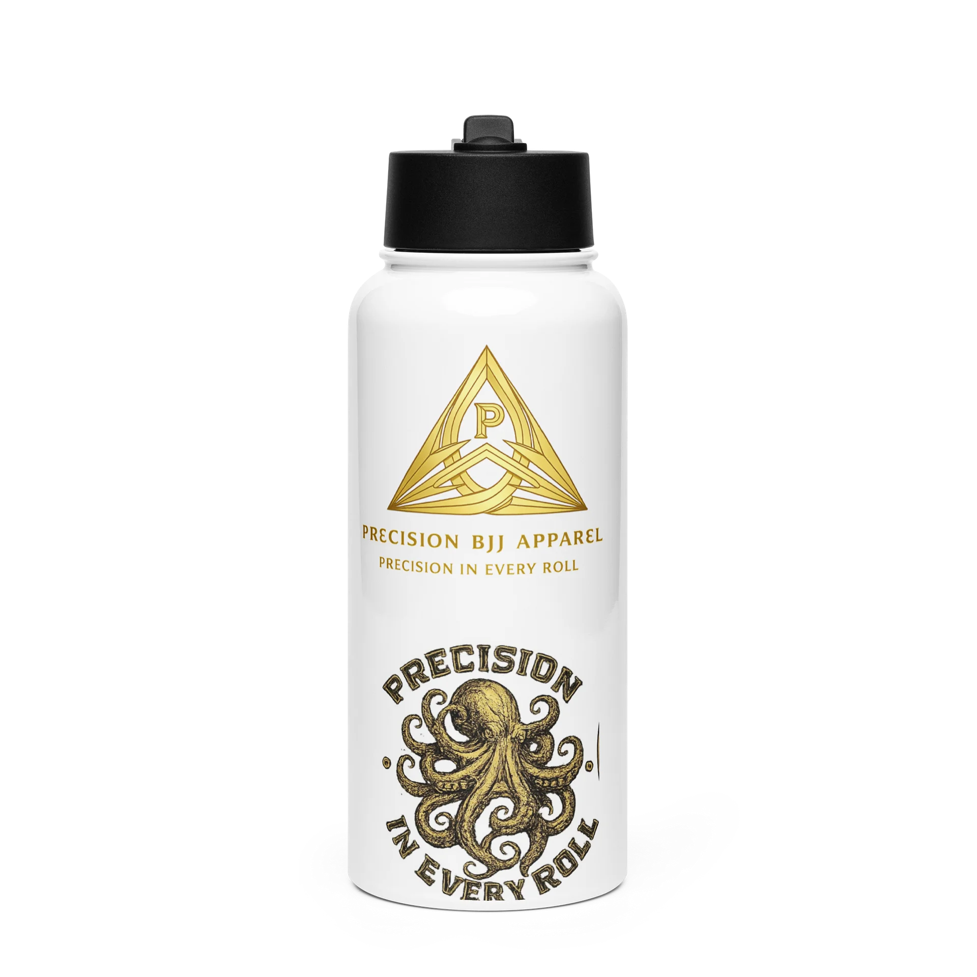 Precision bjj, stainless steel water bottle product image (1)